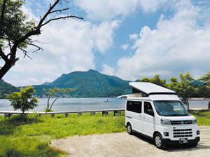 群馬県・榛名湖にて